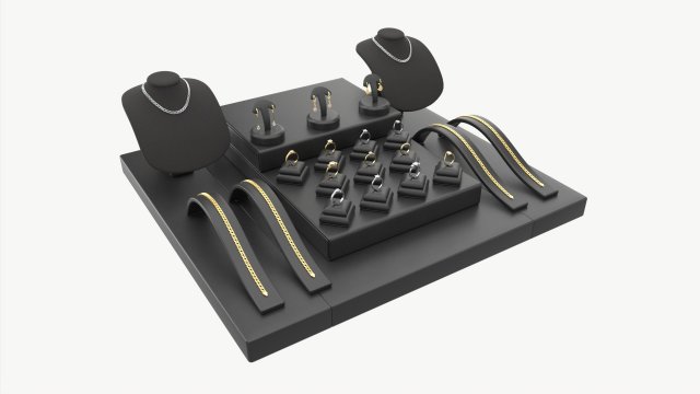 Jewelry store display collection Model 3D .c4d .max .obj .3ds .fbx .stl .blend 