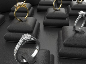 Jewelry store display collection Model 3D