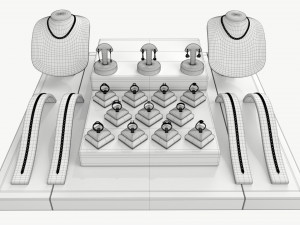 Jewelry store display collection Model 3D
