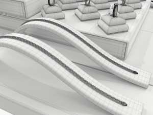 Jewelry store display collection Model 3D