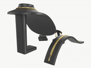 Jewelry store display stands with jewelry 3D Model