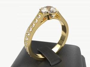 Jewelry store display stands with jewelry 3D Model