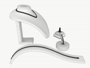 Jewelry store display stands with jewelry 3D Модель