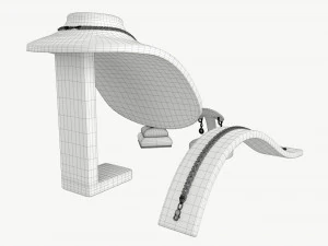 Jewelry store display stands with jewelry 3D Model