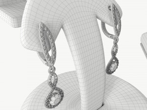 Jewelry store display stands with jewelry 3D Модель