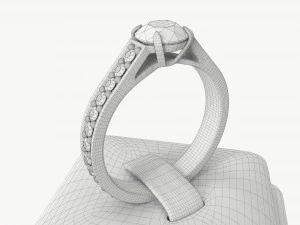 Jewelry store display stands with jewelry 3D Model