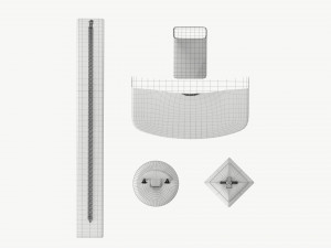 Jewelry store display stands with jewelry 3D Модель