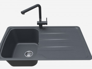 Kitchen Sink Faucet 01 black onyx Modèle 3D