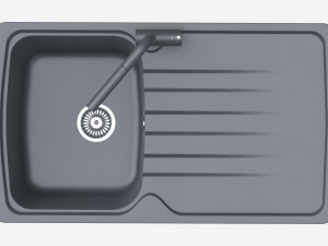 Kitchen Sink Faucet 01 black onyx Modèle 3D