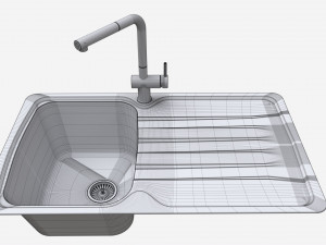 Kitchen Sink Faucet 01 black onyx Modèle 3D