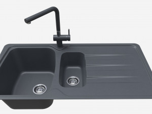 Kitchen Sink Faucet 03 black onyx Model 3D