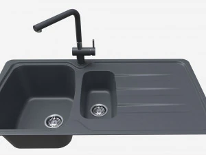 Kitchen Sink Faucet 03 black onyx 3D Model
