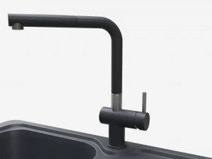Kitchen Sink Faucet 03 black onyx 3D Model