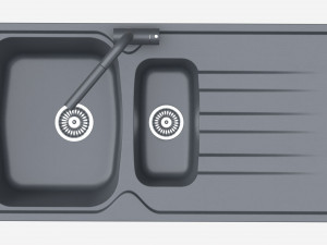 Kitchen Sink Faucet 03 black onyx Model 3D