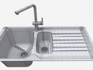 Kitchen Sink Faucet 03 black onyx Model 3D