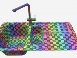 Kitchen Sink Faucet 03 black onyx Model 3D