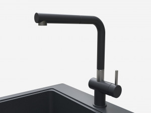 Kitchen Sink Faucet 08 black onyx 3D Model