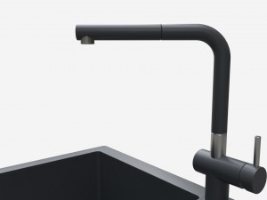 Kitchen Sink Faucet 09 black onyx 3Dモデル