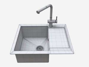 Kitchen Sink Faucet 09 black onyx 3Dモデル