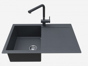 Kitchen Sink Faucet 10 black onyx 3D 모델