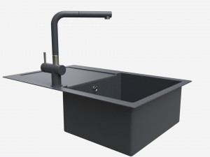Kitchen Sink Faucet 10 black onyx 3D 모델