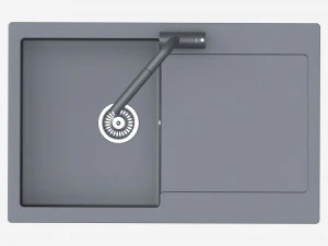 Змішувач для мийки 10 чорний онікс 3D Модель