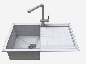 Kitchen Sink Faucet 10 black onyx 3D 모델