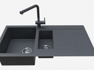 Kitchen Sink Faucet 11 black onyx 3D Model