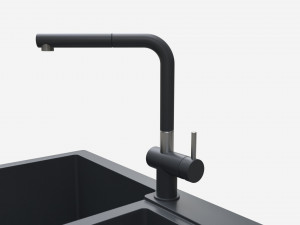 Kitchen Sink Faucet 11 black onyx 3D Model
