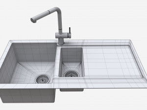 Kitchen Sink Faucet 11 black onyx 3D Model
