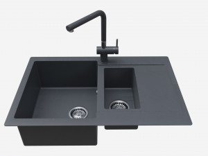 Kitchen Sink Faucet 12 black onyx 3D मॉडल