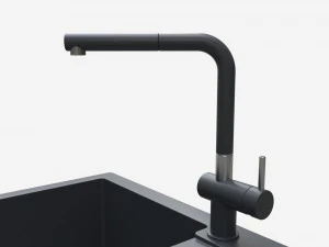 Torneira para pia de cozinha 12 &ocirc;nix preto Modelo 3D