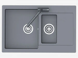 Torneira para pia de cozinha 12 &ocirc;nix preto Modelo 3D