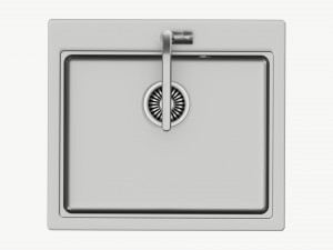 Kitchen Sink Faucet 14 stainless steel 3D 모델