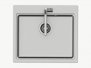 Kitchen Sink Faucet 14 stainless steel 3D Model