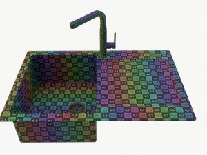 Kitchen Sink Faucet 15 stainless steel 3D Model