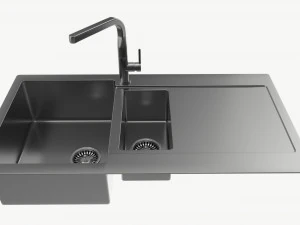 Kitchen Sink Faucet 16 stainless steel 3D Model
