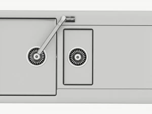 Kitchen Sink Faucet 16 stainless steel 3D Model