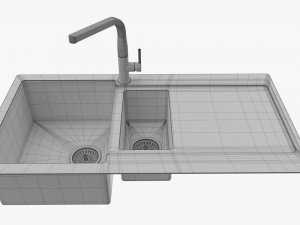 Kitchen Sink Faucet 16 stainless steel 3D मॉडल