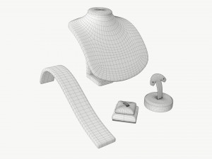 Leather Jewelry Display Stands Modello 3D
