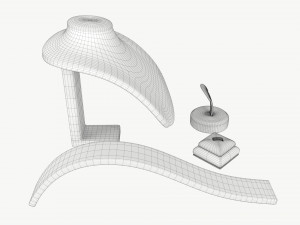 Leather Jewelry Display Stands Modello 3D