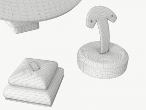 Leather Jewelry Display Stands Modello 3D