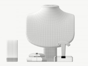 Leather Jewelry Display Stands Modello 3D