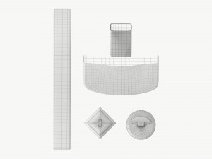 Leather Jewelry Display Stands Modello 3D