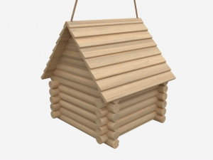 Log Cabin Birdhouse Model 3D