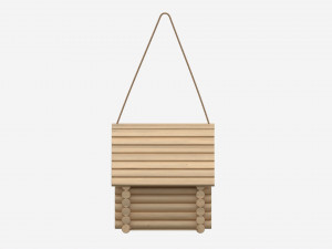 Log Cabin Birdhouse Model 3D
