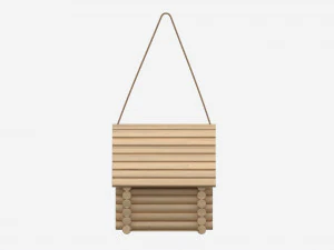 Log Cabin Birdhouse 3D Model