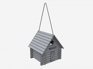 Log Cabin Birdhouse Model 3D