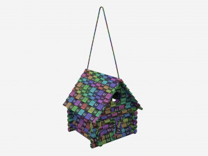 Log Cabin Birdhouse Model 3D