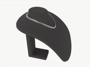 Mannequin Leather for Necklace Jewelry 3D Model